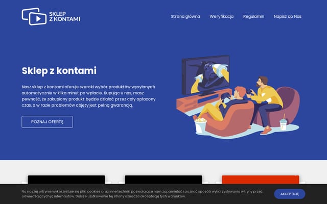 Screenshot of sklepzkontami.pl