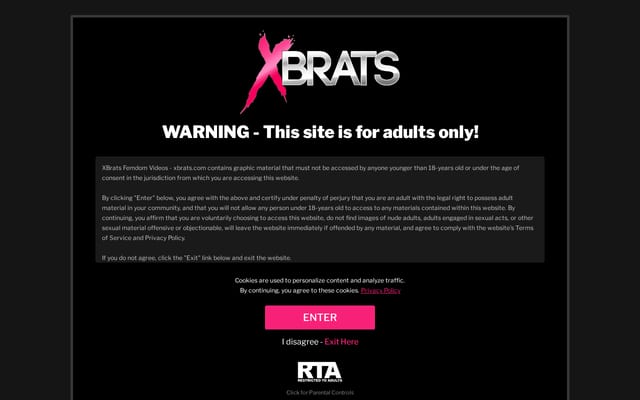 Screenshot of xbrats.com