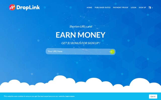Screenshot of droplink.co