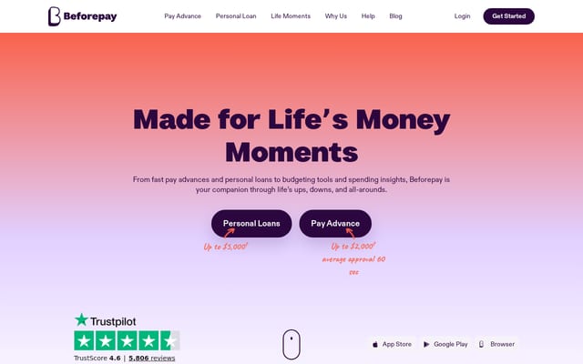 Screenshot of beforepay.co