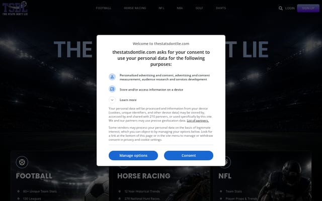 Screenshot of thestatsdontlie.com