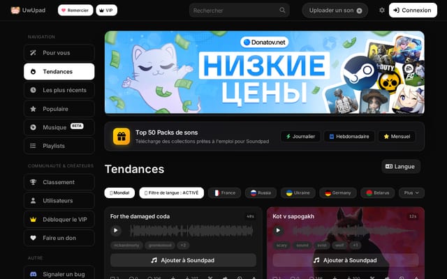 Screenshot of uwupad.me
