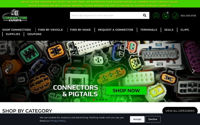 Screenshot of connectorexperts.com