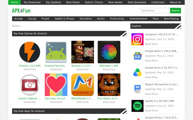 Screenshot of apk4fun.com