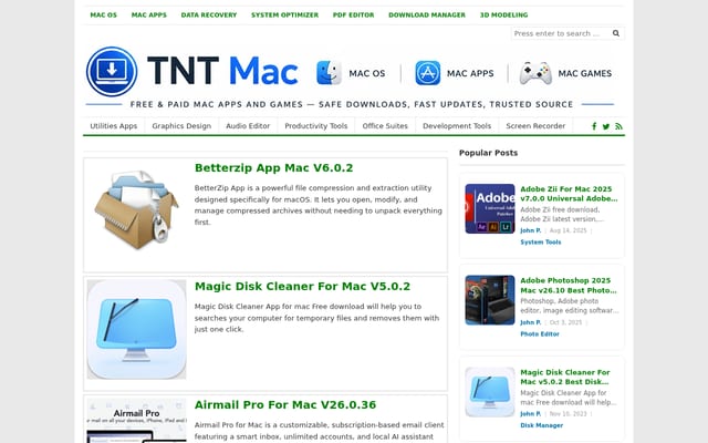 Screenshot of tntmac.net