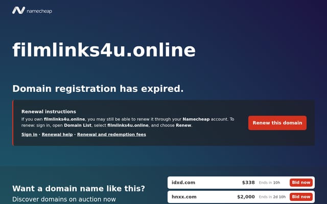 Screenshot of filmlinks4u.online