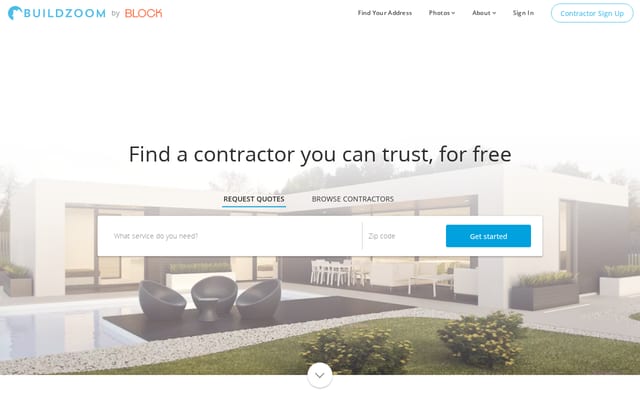 Screenshot of buildzoom.com