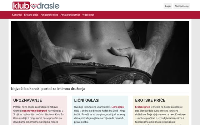 Screenshot of klubzaodrasle.com