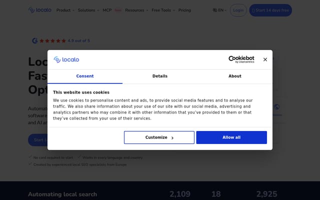 Screenshot of surferlocal.com