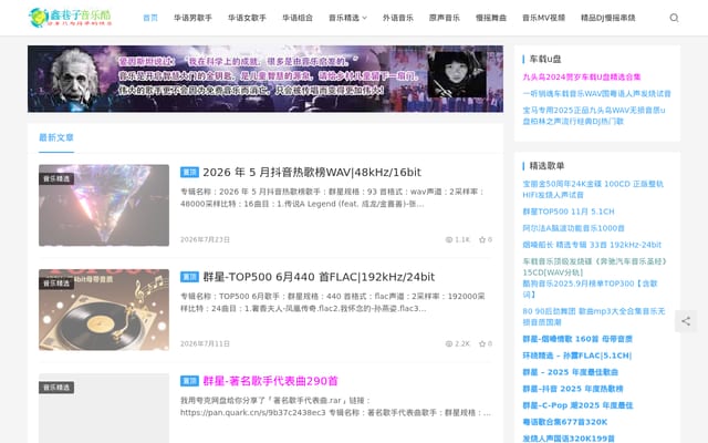 Screenshot of yinleku.cn