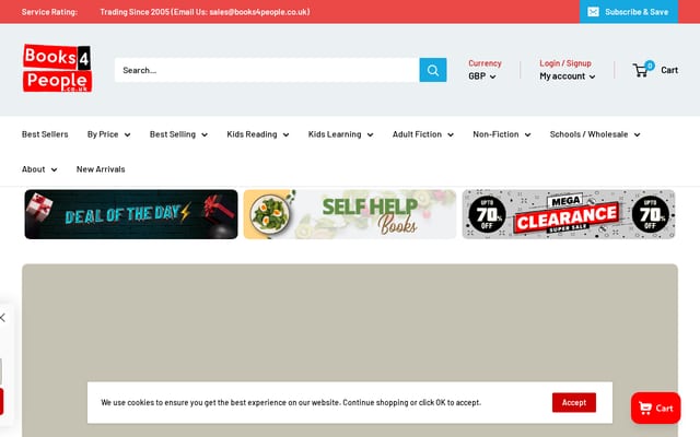 Screenshot of books4people.co.uk