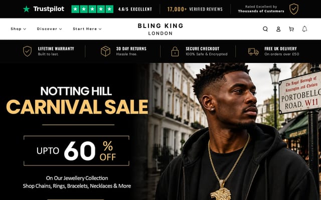 Screenshot of bling-king.co.uk