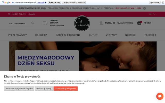 Screenshot of elavia.eu