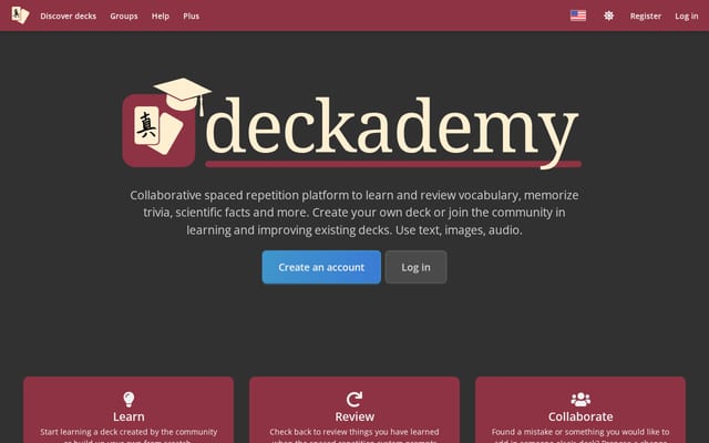 Screenshot of deckademy.com