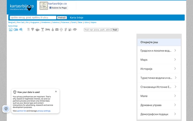 Screenshot of kartasrbije.co