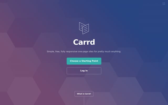 Screenshot of carrd.co