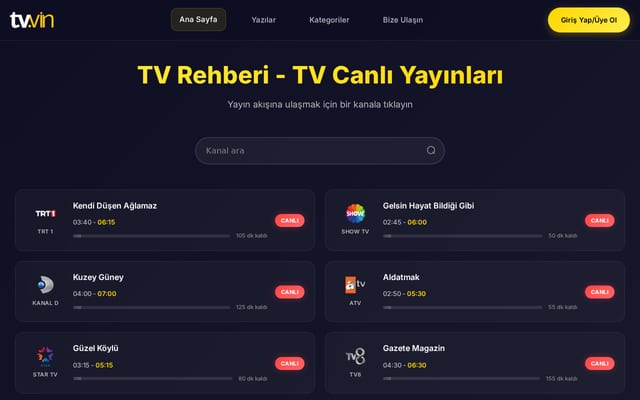 Screenshot of canlitvizle.com