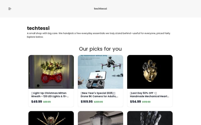 Screenshot of techtessi.com