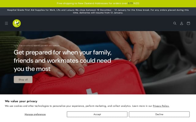 Screenshot of harmless.nz