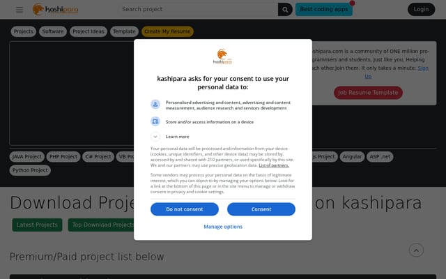 Screenshot of kashipara.com
