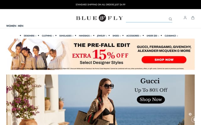Screenshot of bluefly.com