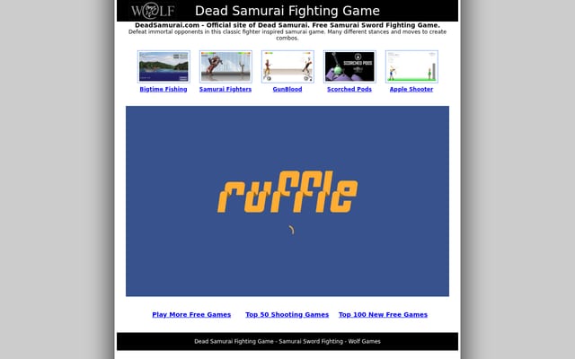 Screenshot of deadsamurai.com