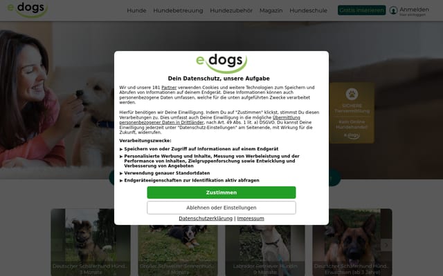 Screenshot of edogs.de