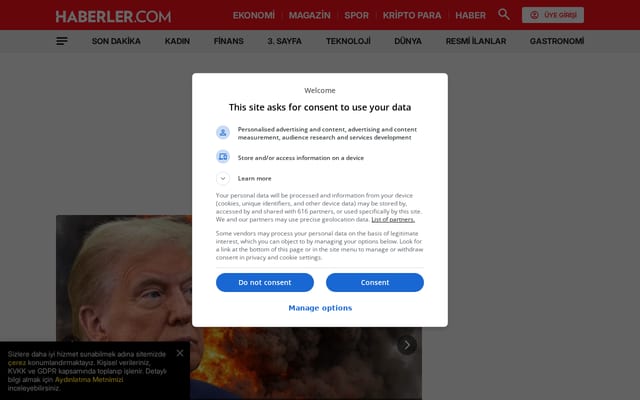 Screenshot of haberler.com