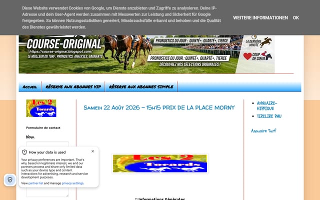 Screenshot of course-original.blogspot.com