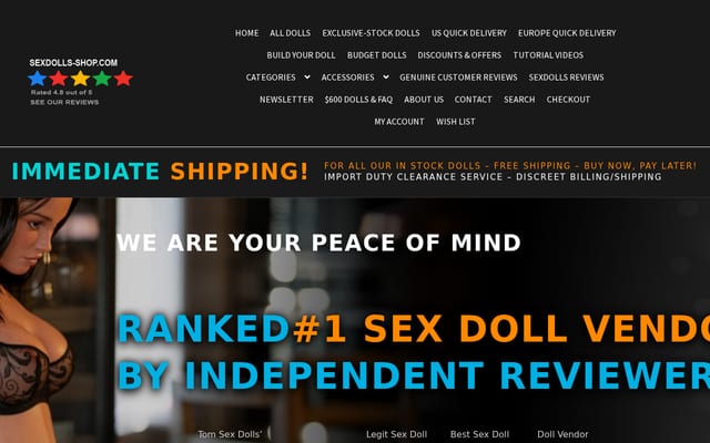 Screenshot of sexdolls-shop.com