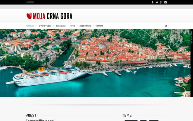 Screenshot of mojacrnagora.com
