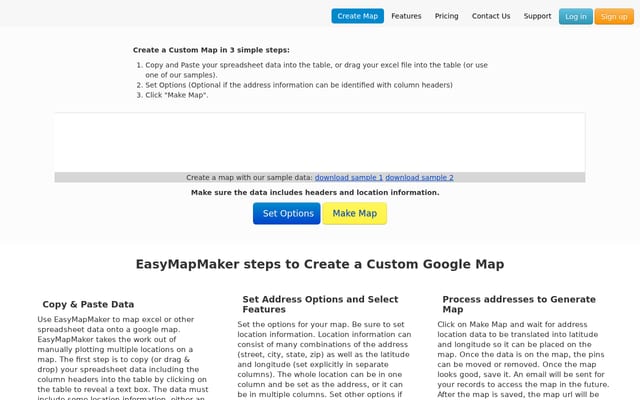 Screenshot of easymapmaker.com