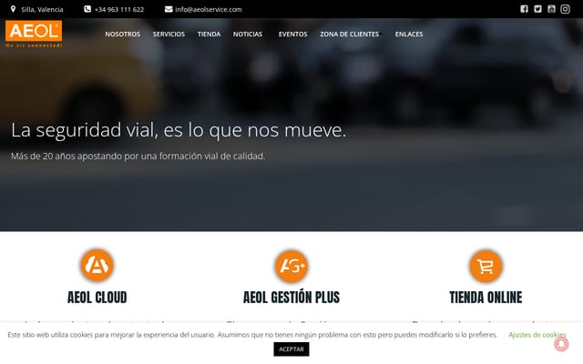 Screenshot of aeolservice.es