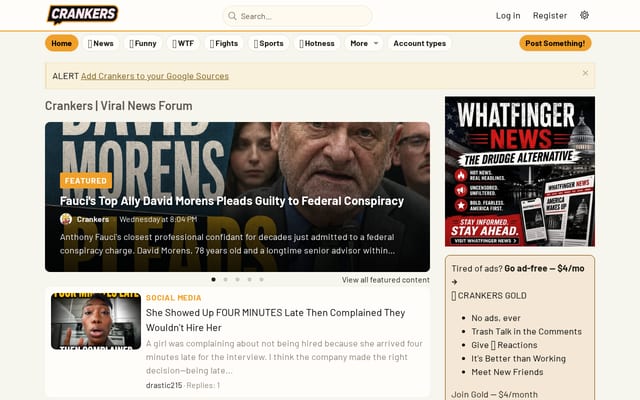 Screenshot of crankers.com