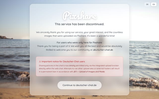 Screenshot of pixshare.de