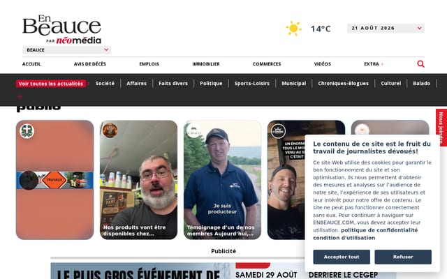 Screenshot of enbeauce.com
