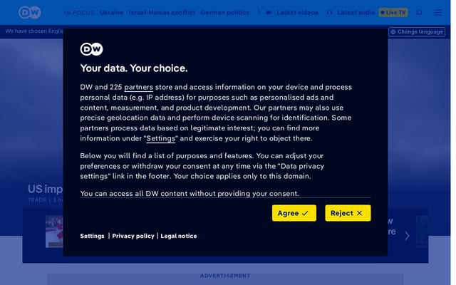 Screenshot of dw.com