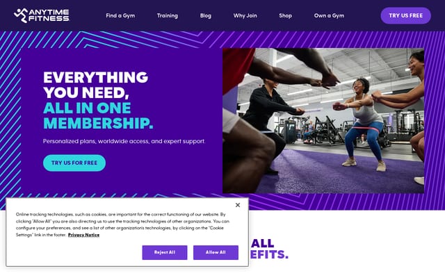 Screenshot of anytimefitness.com