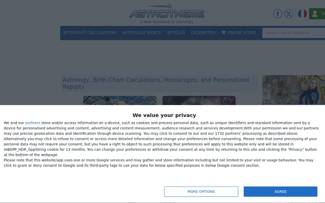 Screenshot of astrotheme.com