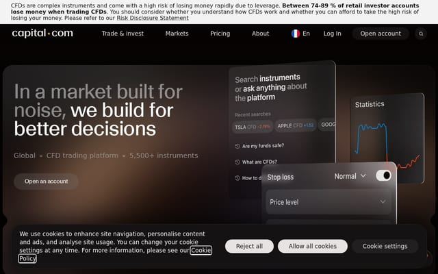 Screenshot of capital.com