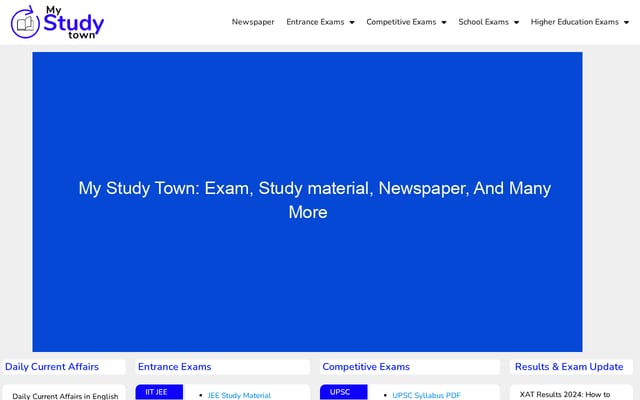 Screenshot of mystudytown.in