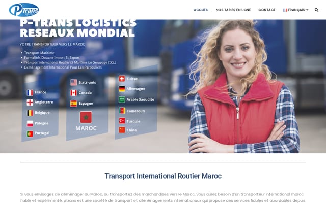 Screenshot of transporteur-maroc.com