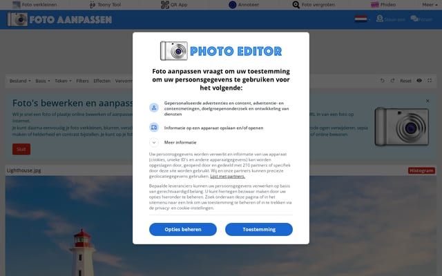 Screenshot of fotoaanpassen.nl