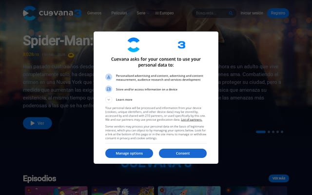 Screenshot of cuevana.be