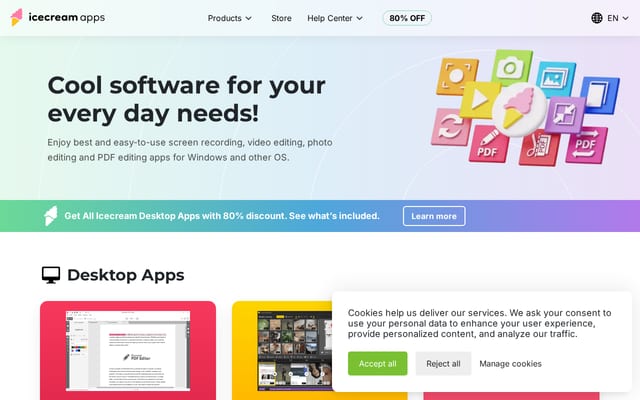Screenshot of icecreamapps.com