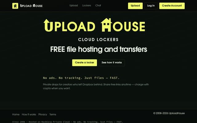 Screenshot of uploadhouse.com