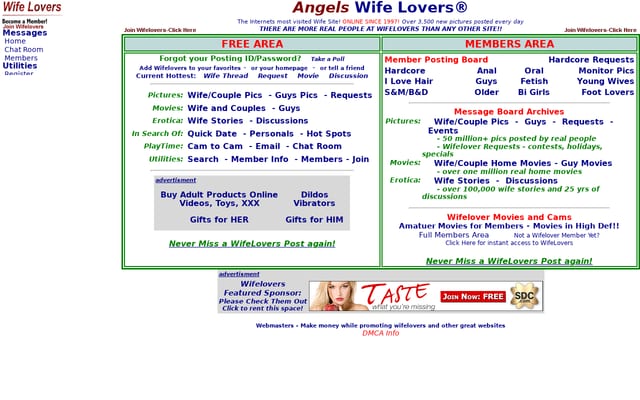Screenshot of wifelovers.com