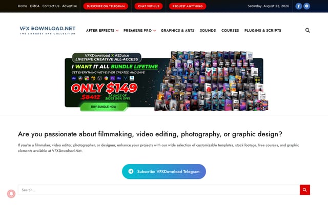 Screenshot of vfxdownload.net
