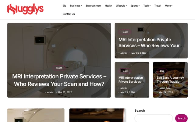 Screenshot of hugglys.com