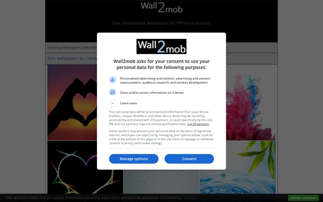 Screenshot of wall2mob.com